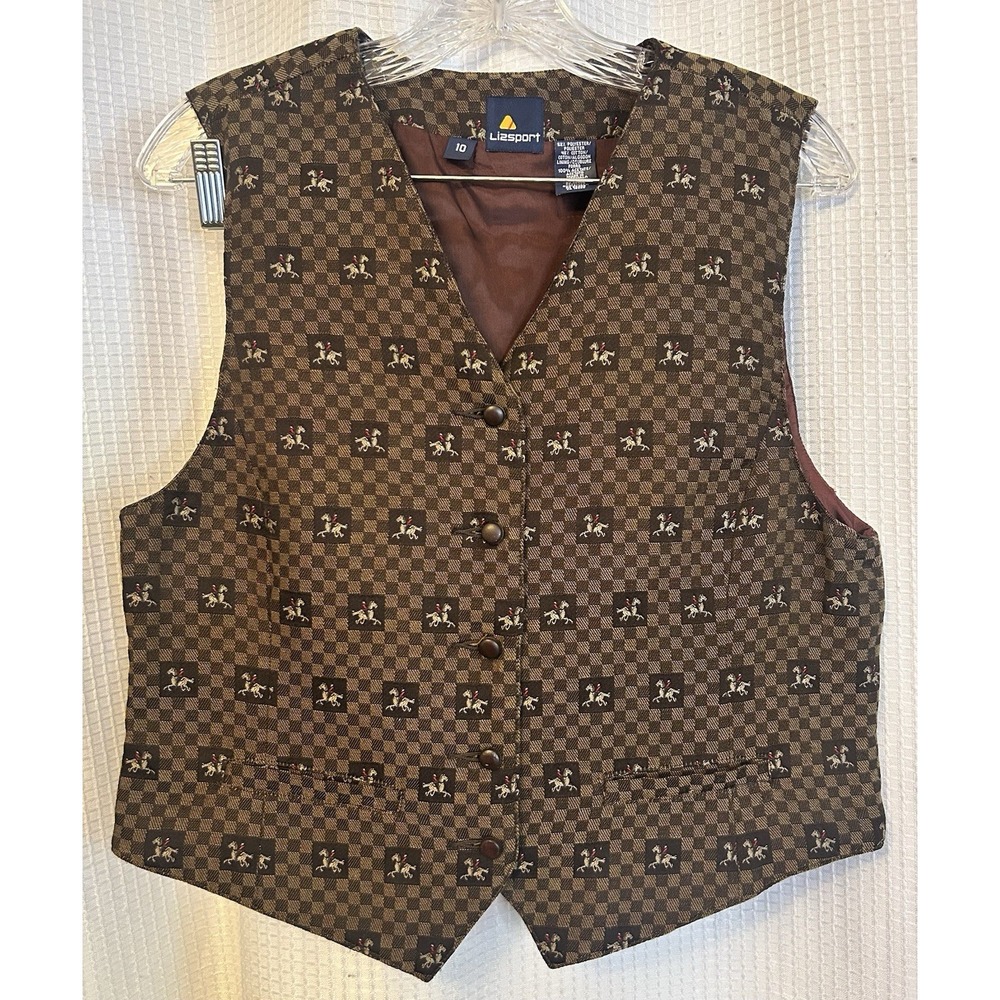 VTG Liz Sport Equestrian Horse Vest Fox Hunt Women's Size 10 Classic Old Money
